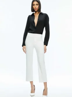 Alice and Olivia Stacey Low Rise Kick Flare Pant-Women Pants