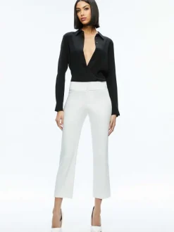 Alice and Olivia Stacey Low Rise Kick Flare Pant-Women Pants