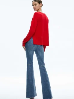 Alice and Olivia Stacey Mid Rise Bell Jean-Women Pants