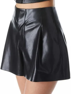 Alice and Olivia Steffie Vegan Leather Short-Women Shorts