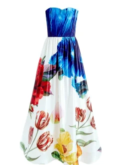 Alice and Olivia Stella Strapless Gown-Women Dresses