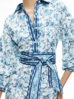 Alice and Olivia Tanika Button Down Maxi Dress-Women Dresses