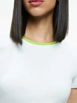 Alice and Olivia Tashia Ringer Baby Tee-Women Tops