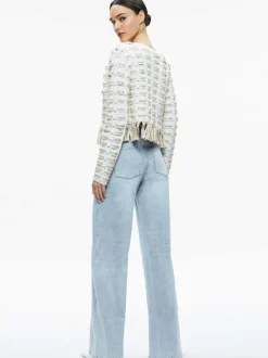 Alice and Olivia Tawna Ribbon Cardigan-Women Sweaters