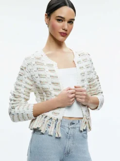 Alice and Olivia Tawna Ribbon Cardigan-Women Sweaters