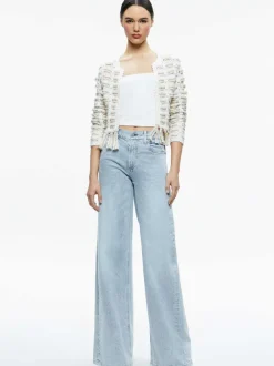 Alice and Olivia Tawna Ribbon Cardigan-Women Sweaters