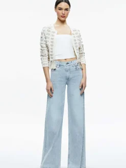 Alice and Olivia Tawna Ribbon Cardigan-Women Sweaters