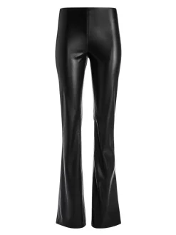 Alice and Olivia Teeny Vegan Leather Side Slit Pant-Women Pants