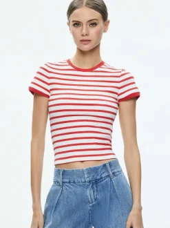 Alice and Olivia Tess Baby Tee-Women Tops