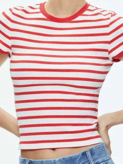 Alice and Olivia Tess Baby Tee-Women Tops