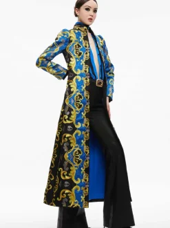 Alice and Olivia Thomas Embroidered Maxi Coat-Women Jackets + Coats