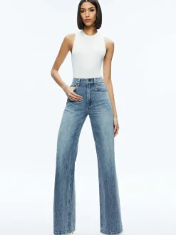 Alice and Olivia Tonita Ribbed Tank-Women Tops