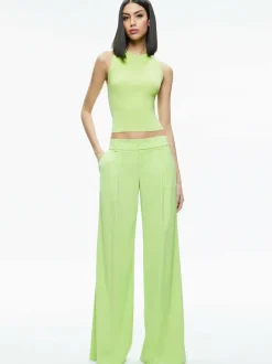 Alice and Olivia Tonita Ribbed Tank-Women Tops