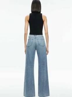 Alice and Olivia Tonita Ribbed Tank-Women Tops