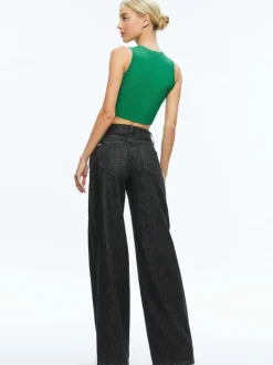 Alice and Olivia Tonita Ribbed Tank-Women Tops