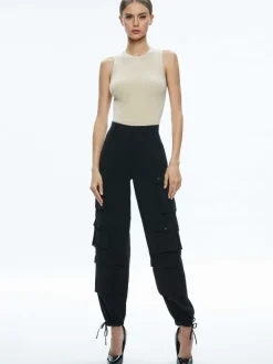 Alice and Olivia Tonita Ribbed Tank-Women Tops