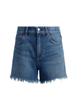 Alice and Olivia Trish Low Rise Baggy Short With Raw Hem-Women Shorts