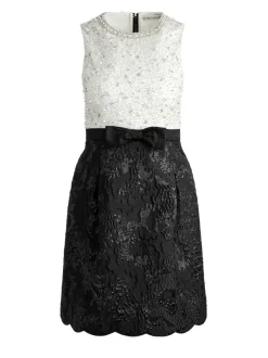 Alice and Olivia True Embellished Bodice Mini Dress-Women Dresses