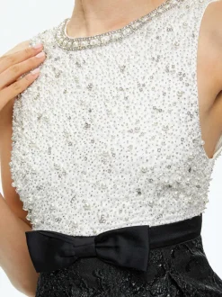 Alice and Olivia True Embellished Bodice Mini Dress-Women Dresses