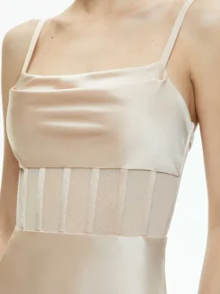 Alice and Olivia Valentina Draped Corset Maxi Dress-Women Dresses