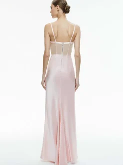 Alice and Olivia Valentina Draped Corset Maxi Dress-Women Dresses