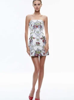 Alice and Olivia Velia Strapless Mini Dress-Women Dresses