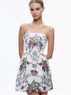 Alice and Olivia Velia Strapless Mini Dress-Women Dresses