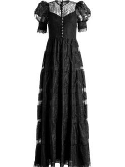 Alice and Olivia Vernita Tiered Maxi Dress-Women Dresses