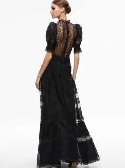 Alice and Olivia Vernita Tiered Maxi Dress-Women Dresses