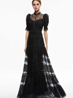 Alice and Olivia Vernita Tiered Maxi Dress-Women Dresses