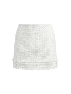 Alice and Olivia Vicenta Embellished Structured Corset + Ecenia Mini Skirt-Women Matching Sets