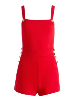 Alice and Olivia Vita Denim Romper-Women Jumpsuits
