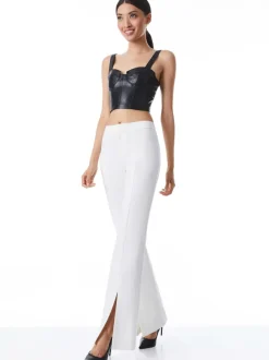 Alice and Olivia Walker Slim Front Slit Pants-Women Pants