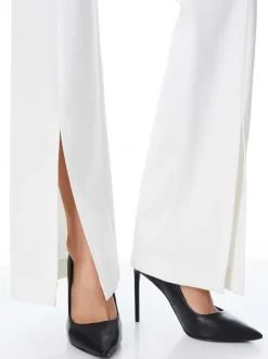 Alice and Olivia Walker Slim Front Slit Pants-Women Pants