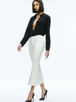 Alice and Olivia Walker Slit Hem Pant-Women Pants