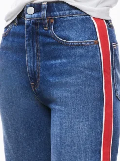 Alice and Olivia Weezy Side Stripe Jean-Women Pants