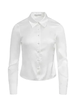 Alice and Olivia Willa Fitted Placket Top-Women Tops