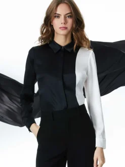 Alice and Olivia Willa Placket Top-Women Tops