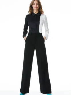 Alice and Olivia Willa Placket Top-Women Tops